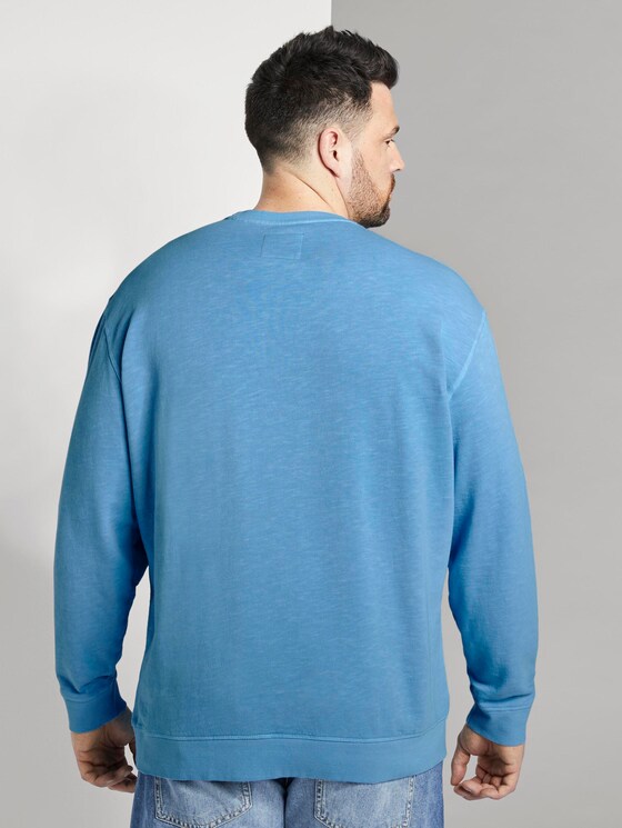 Simple sweatshirt - Men - soft cloud blue Simple sweatshirt - Men - soft cloud blue - 2 - Men Plus