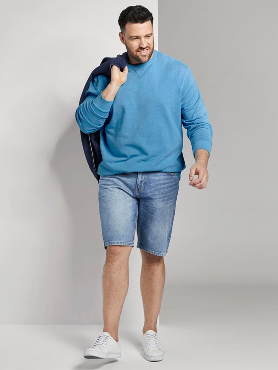 Simple sweatshirt - Men - soft cloud blue Simple sweatshirt - Men - soft cloud blue - 3 - Men Plus