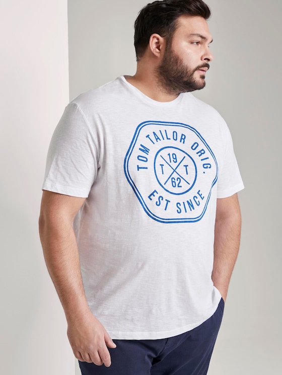 T-Shirt mit Print - Männer - White T-Shirt mit Print - Männer - White - 5 - Men Plus