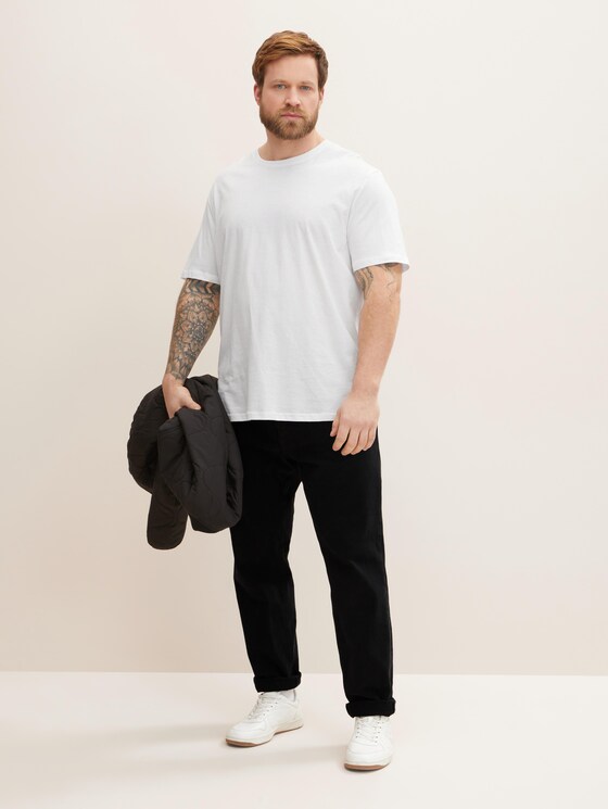 Basic T-Shirts im Doppelpack - Männer - White Basic T-Shirts im Doppelpack - Männer - White - 3 - Men Plus
