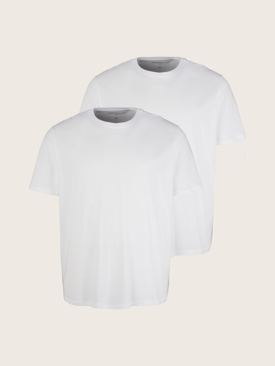 Basic T-Shirts im Doppelpack - Männer - White Basic T-Shirts im Doppelpack - Männer - White - 7 - Men Plus