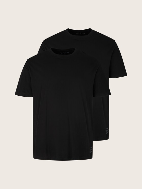 Basic T-Shirts im Doppelpack - Männer - Black Basic T-Shirts im Doppelpack - Männer - Black - 7 - Men Plus