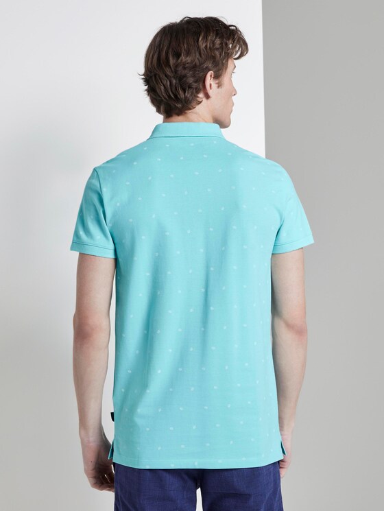 Poloshirt mit Allover-Print - Männer - soft blue small leaves print Poloshirt mit Allover-Print - Männer - soft blue small leaves print - 2 - TOM TAILOR Denim