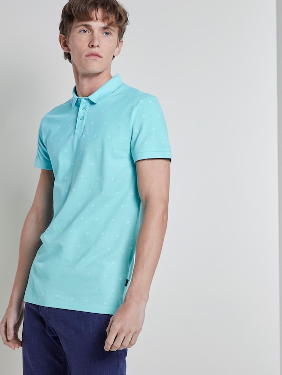 Poloshirt mit Allover-Print - Männer - soft blue small leaves print Poloshirt mit Allover-Print - Männer - soft blue small leaves print - 5 - TOM TAILOR Denim