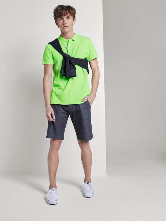 Poloshirt in Melange-Optik mit Stickerei - Männer - neon green white melange Poloshirt in Melange-Optik mit Stickerei - Männer - neon green white melange - 3 - TOM TAILOR Denim
