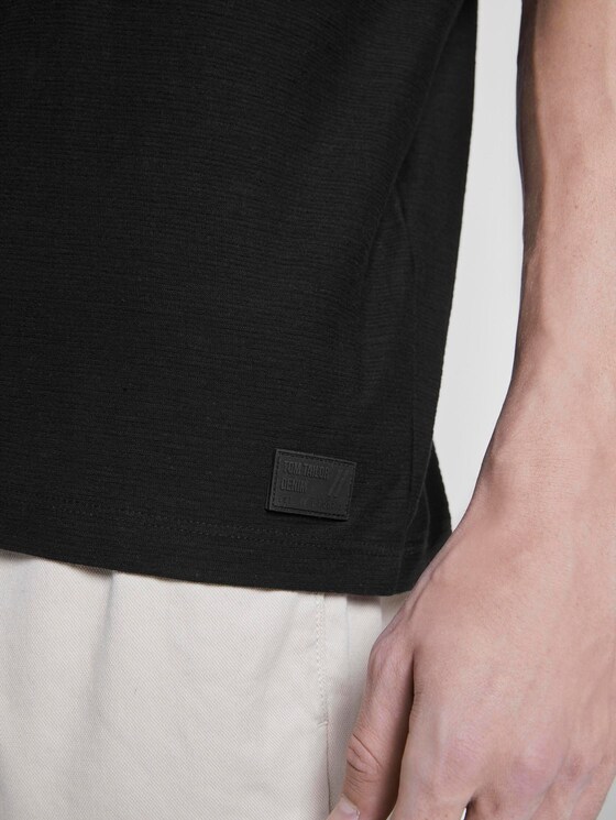 Poloshirt mit Streifenstruktur - Männer - Black Poloshirt mit Streifenstruktur - Männer - Black - 10 - TOM TAILOR Denim