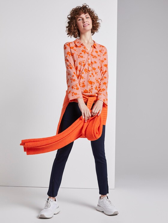 T-shirt met patroon - Vrouwen - small orange coral flower T-shirt met patroon - Vrouwen - small orange coral flower - 3 - TOM TAILOR