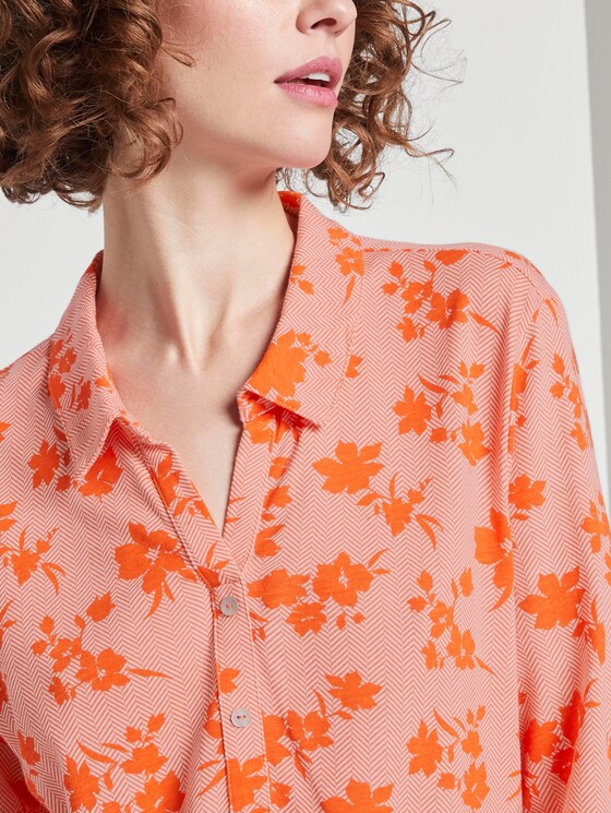 T-shirt met patroon - Vrouwen - small orange coral flower T-shirt met patroon - Vrouwen - small orange coral flower - 9 - TOM TAILOR