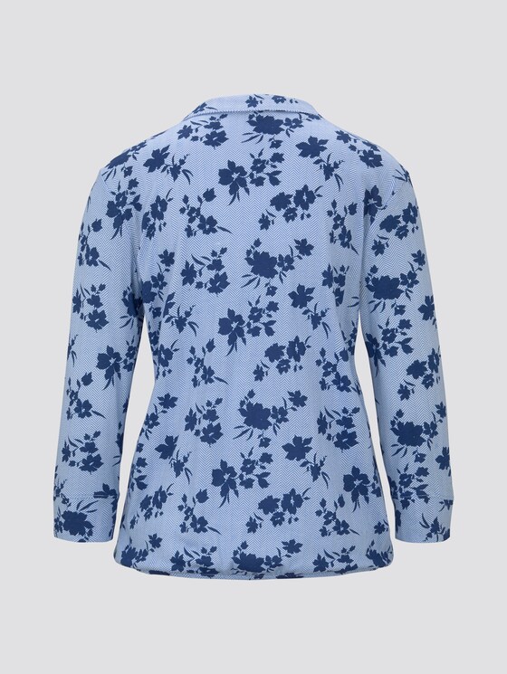 gemustertes T-shirt - Frauen - small blue navy flower gemustertes T-shirt - Frauen - small blue navy flower - 8 - TOM TAILOR
