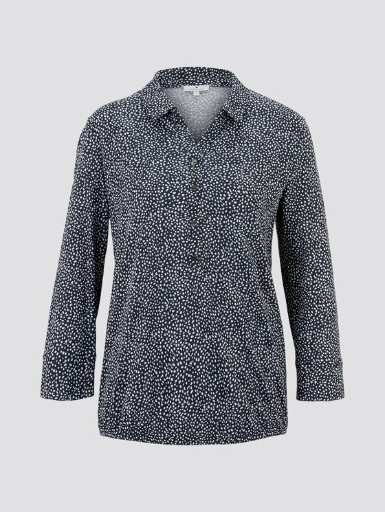 T-shirt met patroon - Vrouwen - navy minimal structure T-shirt met patroon - Vrouwen - navy minimal structure - 7 - TOM TAILOR