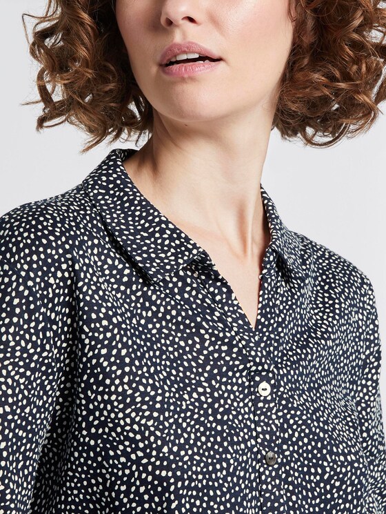 T-shirt met patroon - Vrouwen - navy minimal structure T-shirt met patroon - Vrouwen - navy minimal structure - 9 - TOM TAILOR