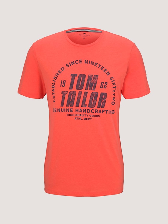 T-Shirt mit Logo-Print - Männer - neon peach T-Shirt mit Logo-Print - Männer - neon peach - 7 - TOM TAILOR