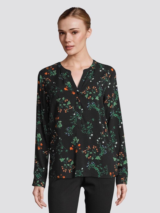 Blouse - Vrouwen - black floral design Blouse - Vrouwen - black floral design - 1 - TOM TAILOR