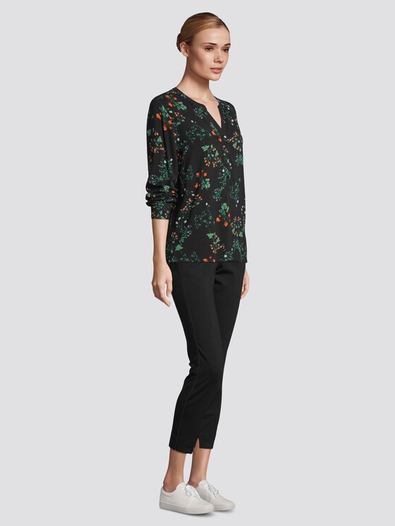 Blouse - Vrouwen - black floral design Blouse - Vrouwen - black floral design - 3 - TOM TAILOR