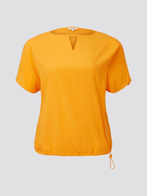 Curvy - Bluse mit Tunnelzug - Frauen - bright mandarin Curvy - Bluse mit Tunnelzug - Frauen - bright mandarin - 7 - My True Me