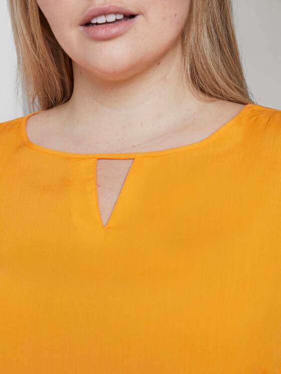 Curvy - Bluse mit Tunnelzug - Frauen - bright mandarin Curvy - Bluse mit Tunnelzug - Frauen - bright mandarin - 9 - My True Me