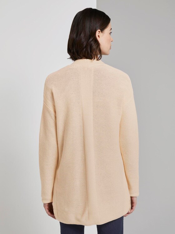 Strukturierter Cardigan aus Baumwolle - Frauen - soft vanilla Strukturierter Cardigan aus Baumwolle - Frauen - soft vanilla - 2 - TOM TAILOR