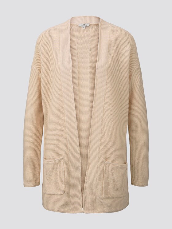 Strukturierter Cardigan aus Baumwolle - Frauen - soft vanilla Strukturierter Cardigan aus Baumwolle - Frauen - soft vanilla - 7 - TOM TAILOR