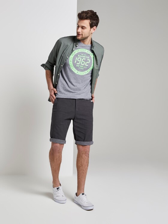 Meliertes T-Shirt mit Print - Männer - blue mocktwist Meliertes T-Shirt mit Print - Männer - blue mocktwist - 3 - TOM TAILOR