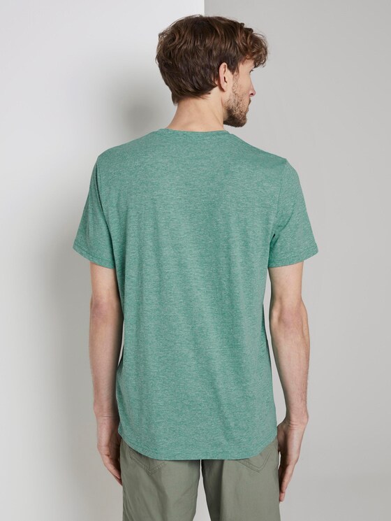 Meliertes T-Shirt mit Print - Männer - green mocktwist Meliertes T-Shirt mit Print - Männer - green mocktwist - 2 - TOM TAILOR