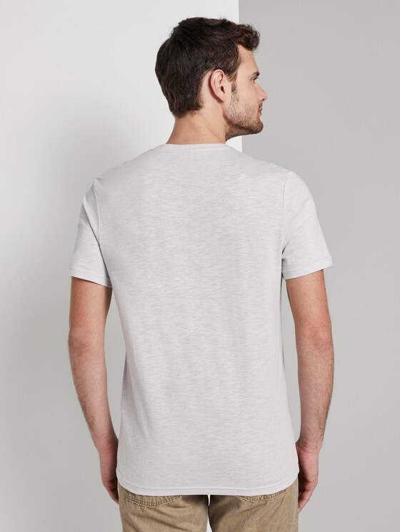 Meliertes T-Shirt mit Print - Männer - grey mocktwist Meliertes T-Shirt mit Print - Männer - grey mocktwist - 2 - TOM TAILOR