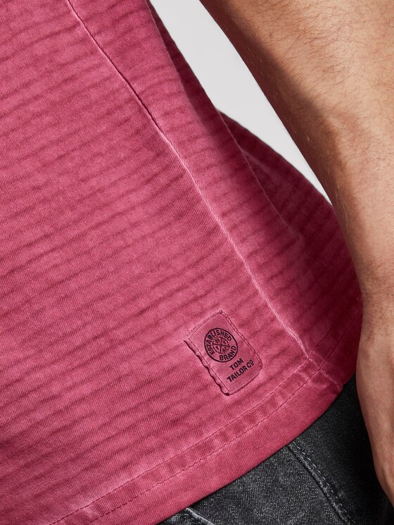 Gestreiftes T-Shirt mit abgesetzter Brusttasche - Männer - wine rose pink Gestreiftes T-Shirt mit abgesetzter Brusttasche - Männer - wine rose pink - 10 - TOM TAILOR