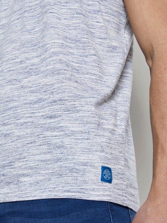 Meliertes T-Shirt mit tropischem Print - Männer - Estate Blue Meliertes T-Shirt mit tropischem Print - Männer - Estate Blue - 10 - TOM TAILOR