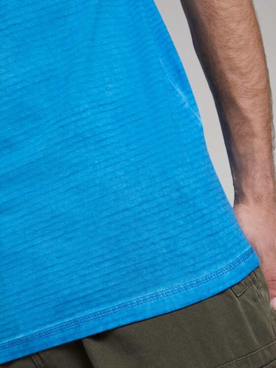 Gestreiftes T-Shirt mit NYC-Print - Männer - Electric Teal Blue Gestreiftes T-Shirt mit NYC-Print - Männer - Electric Teal Blue - 9 - TOM TAILOR