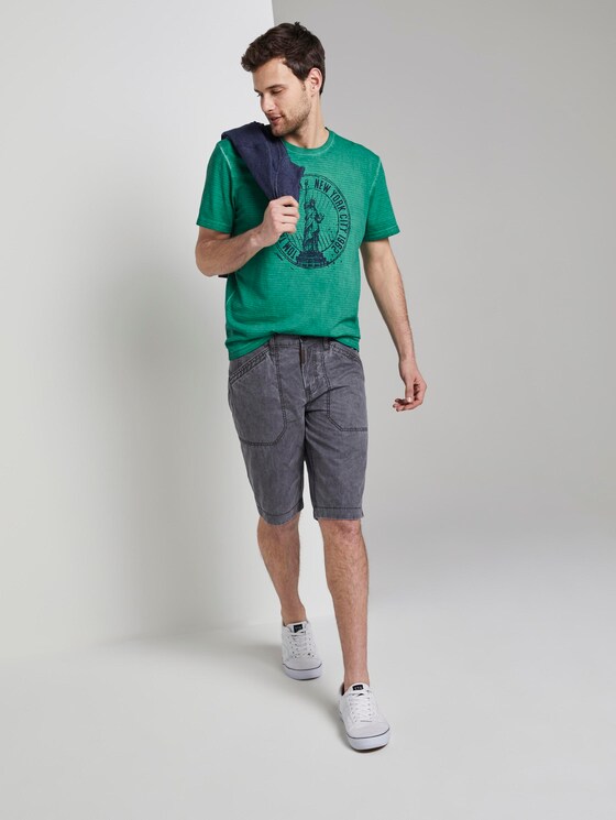 Gestreiftes T-Shirt mit NYC-Print - Männer - rich meadow green Gestreiftes T-Shirt mit NYC-Print - Männer - rich meadow green - 3 - TOM TAILOR