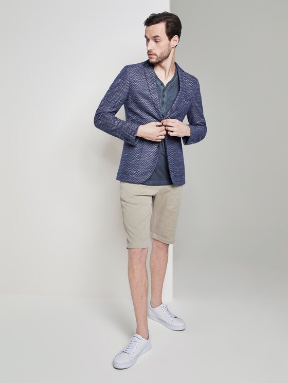 Gestreiftes Henley-T-Shirt mit Logo-Stickerei - Männer - Black Iris Blue Gestreiftes Henley-T-Shirt mit Logo-Stickerei - Männer - Black Iris Blue - 3 - TOM TAILOR