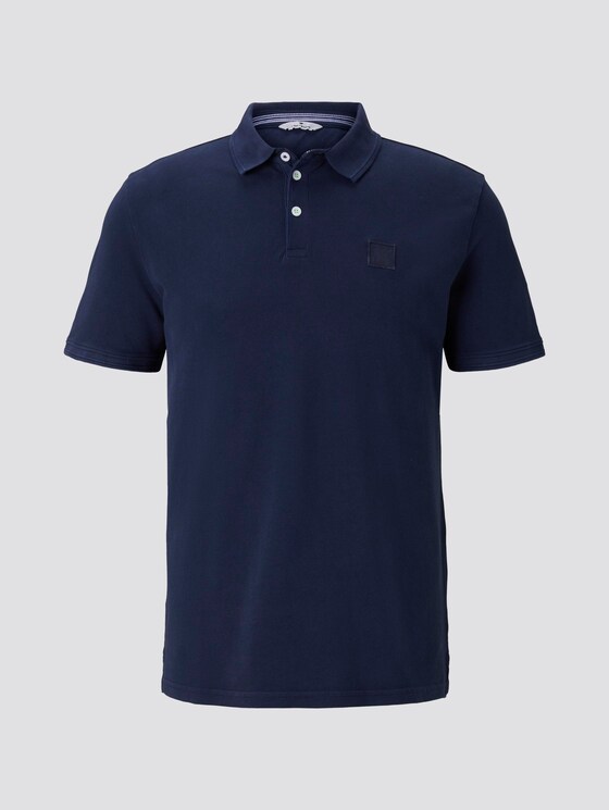 Poloshirt mit Logo-Patch - Männer - Black Iris Blue Poloshirt mit Logo-Patch - Männer - Black Iris Blue - 7 - TOM TAILOR
