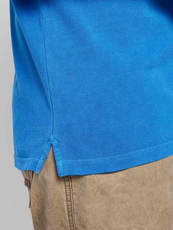 Poloshirt mit Logo-Patch - Männer - Electric Teal Blue Poloshirt mit Logo-Patch - Männer - Electric Teal Blue - 9 - TOM TAILOR