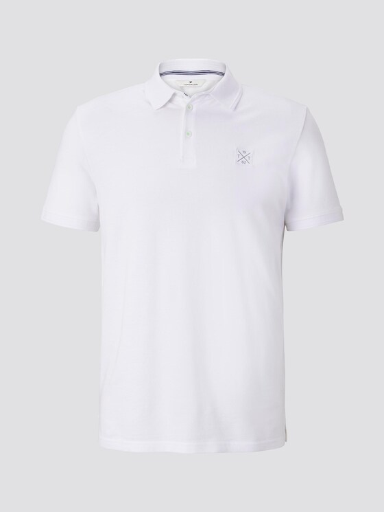 Poloshirt mit Logo-Patch - Männer - White Poloshirt mit Logo-Patch - Männer - White - 7 - TOM TAILOR