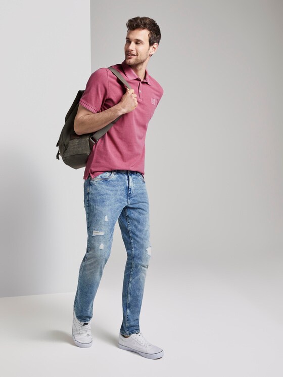 Poloshirt mit Logo-Patch - Männer - wine rose pink Poloshirt mit Logo-Patch - Männer - wine rose pink - 3 - TOM TAILOR