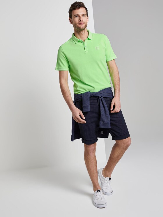 Poloshirt mit Logo-Patch - Männer - neon gecko green Poloshirt mit Logo-Patch - Männer - neon gecko green - 3 - TOM TAILOR