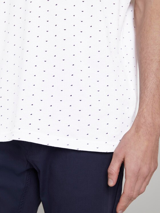 Poloshirt mit Allover-Print - Männer - White Poloshirt mit Allover-Print - Männer - White - 10 - TOM TAILOR