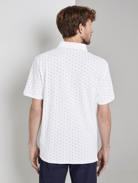 Poloshirt mit Allover-Print - Männer - White Poloshirt mit Allover-Print - Männer - White - 2 - TOM TAILOR
