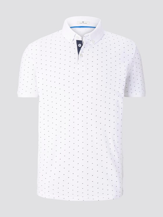 Poloshirt mit Allover-Print - Männer - White Poloshirt mit Allover-Print - Männer - White - 7 - TOM TAILOR