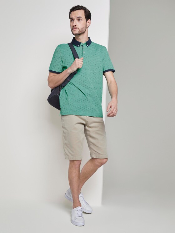 Poloshirt mit Allover-Print - Männer - green triangle design Poloshirt mit Allover-Print - Männer - green triangle design - 3 - TOM TAILOR