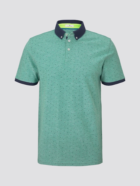 Poloshirt mit Allover-Print - Männer - green triangle design Poloshirt mit Allover-Print - Männer - green triangle design - 7 - TOM TAILOR