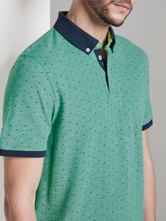 Poloshirt mit Allover-Print - Männer - green triangle design Poloshirt mit Allover-Print - Männer - green triangle design - 9 - TOM TAILOR