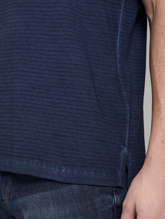 Gestreiftes Poloshirt mit kleiner Stickerei - Männer - Black Iris Blue Gestreiftes Poloshirt mit kleiner Stickerei - Männer - Black Iris Blue - 9 - TOM TAILOR