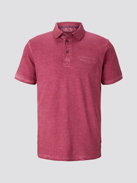 Gestreiftes Poloshirt mit kleiner Stickerei - Männer - wine rose pink Gestreiftes Poloshirt mit kleiner Stickerei - Männer - wine rose pink - 7 - TOM TAILOR