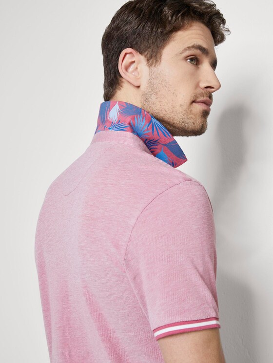 Zweifarbiges Poloshirt mit Kontrastblende - Männer - pink two tone pique Zweifarbiges Poloshirt mit Kontrastblende - Männer - pink two tone pique - 10 - TOM TAILOR
