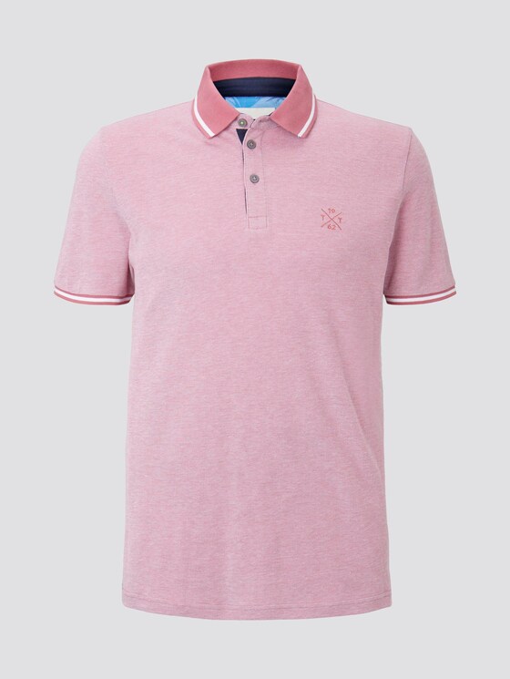 Zweifarbiges Poloshirt mit Kontrastblende - Männer - pink two tone pique Zweifarbiges Poloshirt mit Kontrastblende - Männer - pink two tone pique - 7 - TOM TAILOR