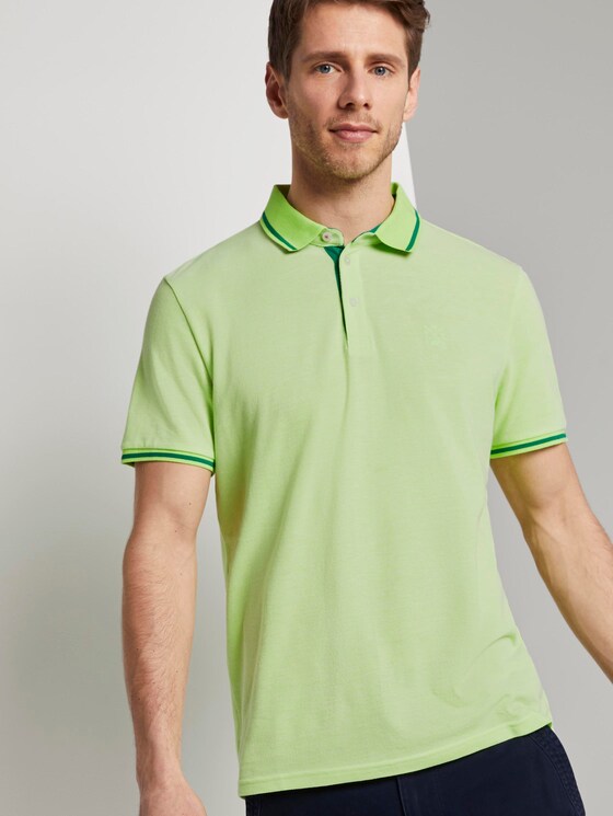 Zweifarbiges Poloshirt mit Kontrastblende - Männer - neon green two tone Zweifarbiges Poloshirt mit Kontrastblende - Männer - neon green two tone - 5 - TOM TAILOR