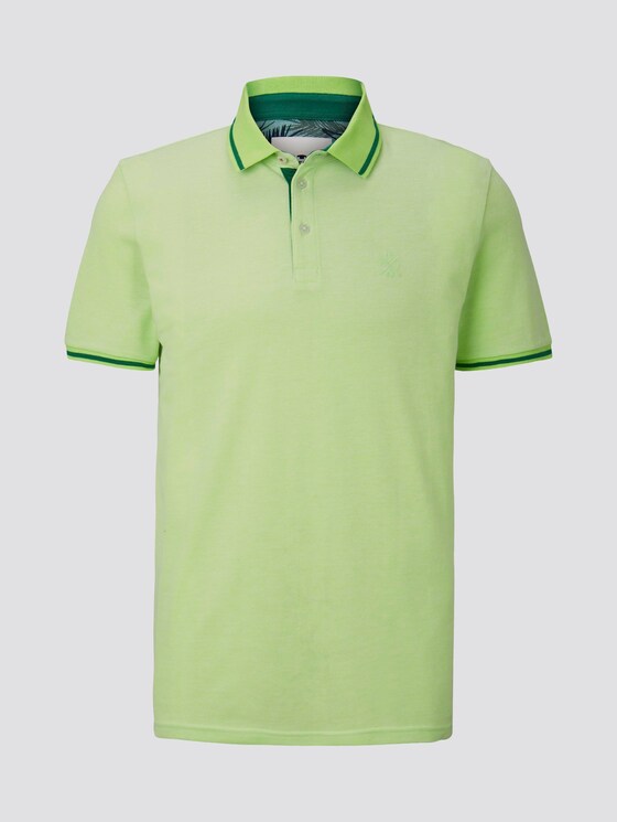 Zweifarbiges Poloshirt mit Kontrastblende - Männer - neon green two tone Zweifarbiges Poloshirt mit Kontrastblende - Männer - neon green two tone - 7 - TOM TAILOR