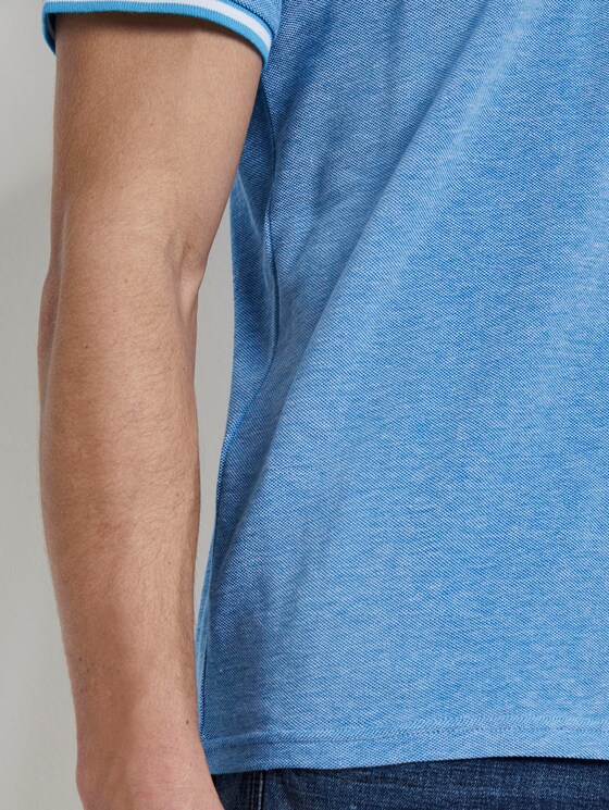 Zweifarbiges Poloshirt mit Kontrastblende - Männer - bright blue two tone Zweifarbiges Poloshirt mit Kontrastblende - Männer - bright blue two tone - 10 - TOM TAILOR