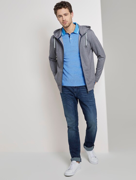 Zweifarbiges Poloshirt mit Kontrastblende - Männer - bright blue two tone Zweifarbiges Poloshirt mit Kontrastblende - Männer - bright blue two tone - 3 - TOM TAILOR