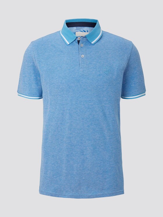 Zweifarbiges Poloshirt mit Kontrastblende - Männer - bright blue two tone Zweifarbiges Poloshirt mit Kontrastblende - Männer - bright blue two tone - 7 - TOM TAILOR